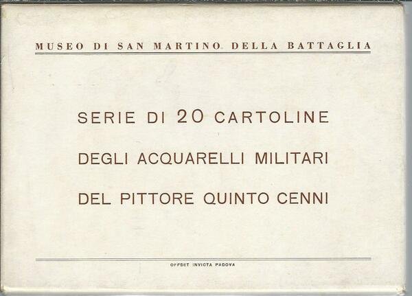 SERIE DI 20 CARTOLINE DEGLI ACQUARELLI MILITARI DEL PITTORE QUINTO …