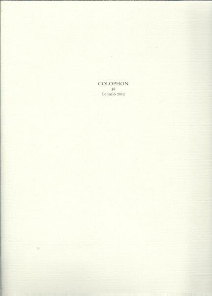 COLOPHON - 38 -