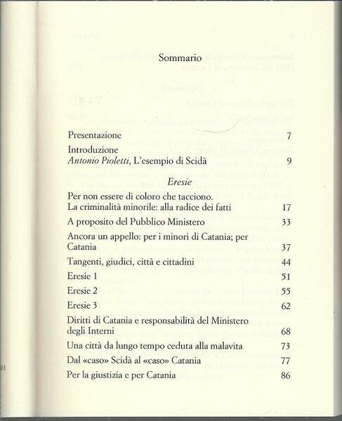 ERESIE - IL CASO CATANIA E IL PROBLEMA DEI MINORI