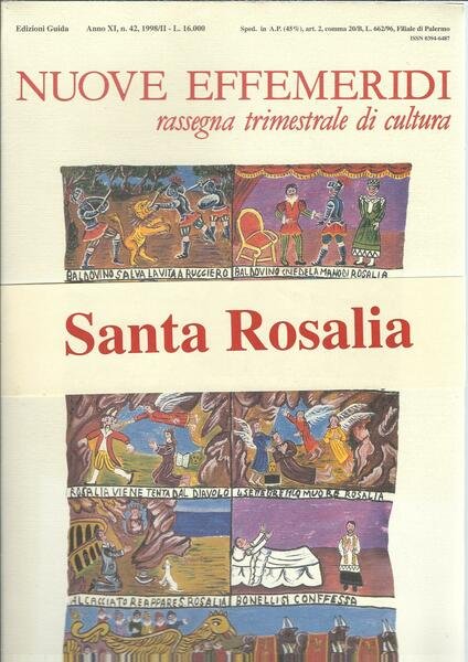 NUOVE EFFEMERIDI - RASSEGNA TRIMESTRALE DI CULTURA - SANTA ROSALIA