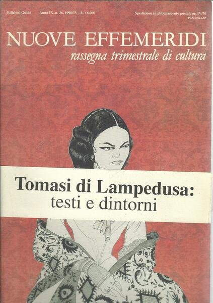 NUOVE EFFEMERIDI - RASSEGNA TRIMESTRALE DI CULTURA - TOMASI DI …