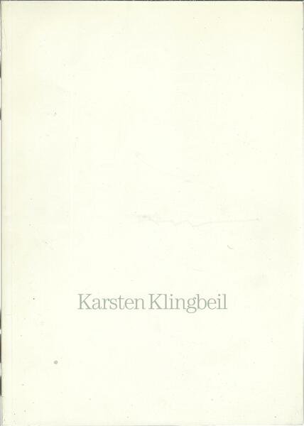KARSTEN KLINGBEIL - SKULPTUREN - 1983 - 1989