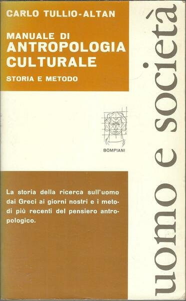 MANUALE DI ANTROPOLOGIA CULTURALE - STORIA E METODO