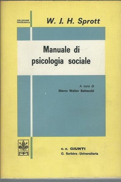 MANUALE DI PSICOLOGIA SOCIALE