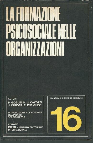 LA FORMAZIONE PSICOSOCIALE NELLE ORGANIZZAZIONI