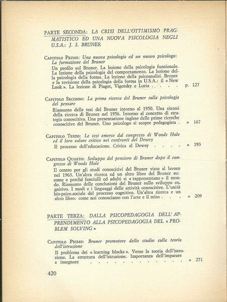 DEWEY E BRUNER - IL PROCESSO EDUCATIVO NELLA SOCIETA' INDUSTRIALE