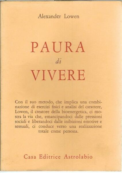 PAURA DI VIVERE