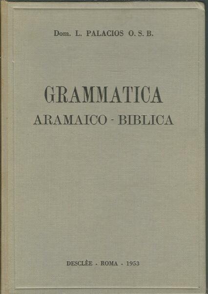 GRAMMATICA ARAMAICO - BIBLICA