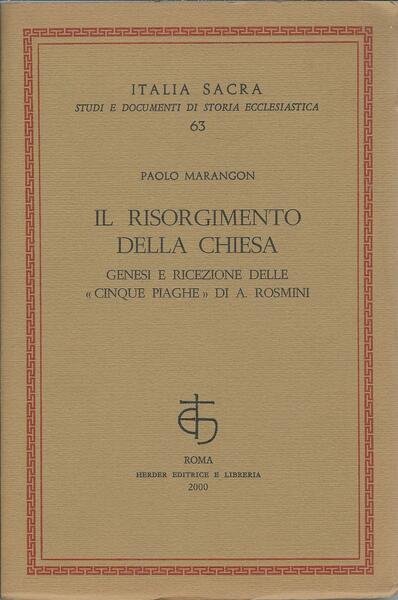 IL RISORGIMENTO DELLA CHIESA - GENESI E RICEZIONE DELLE CINQUE …