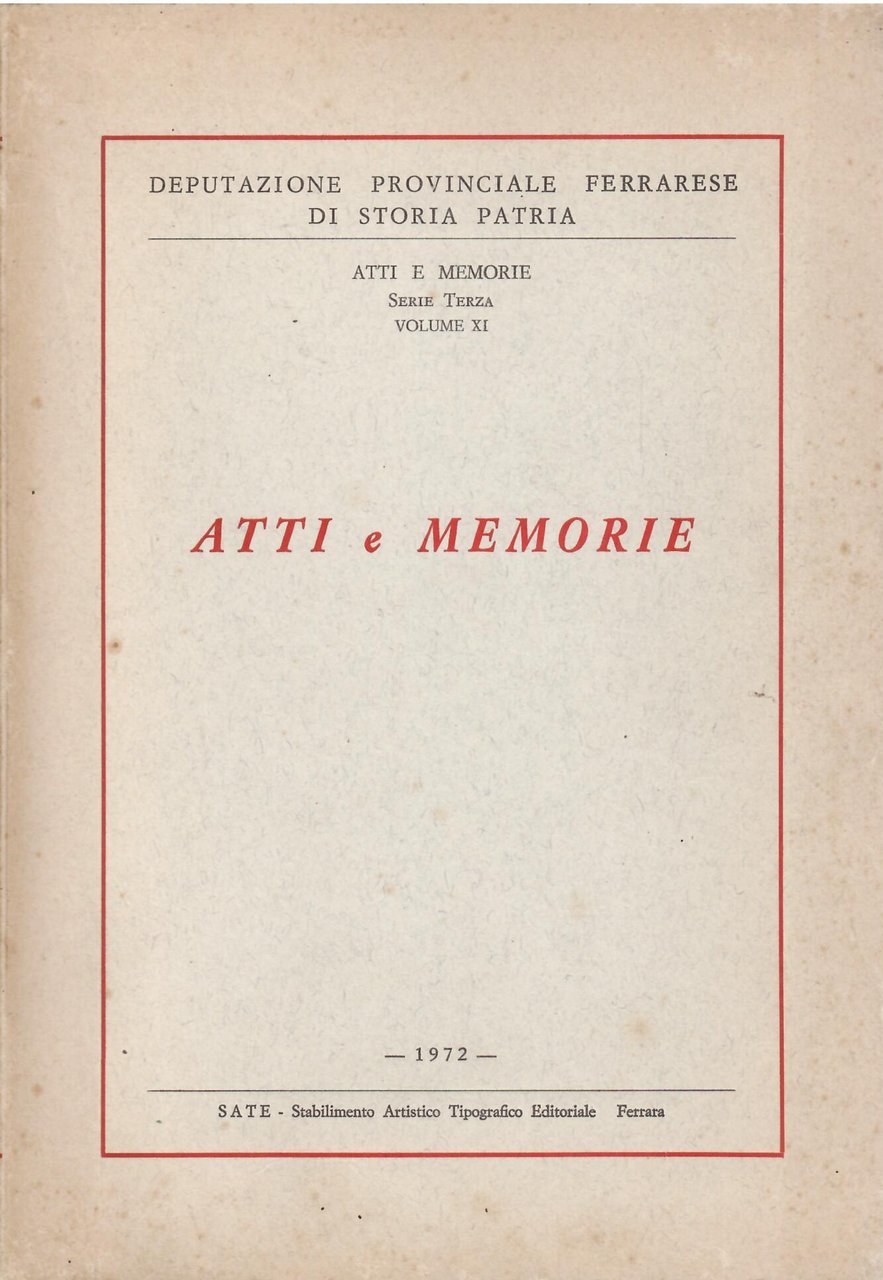 ATTI E MEMORIE