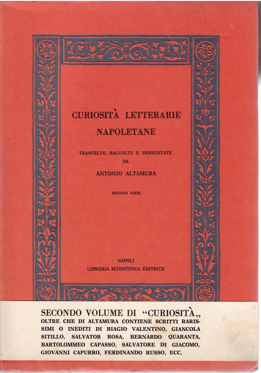 CURIOSITA LETTERARIE NAPOLETANE SECONDA SERIE