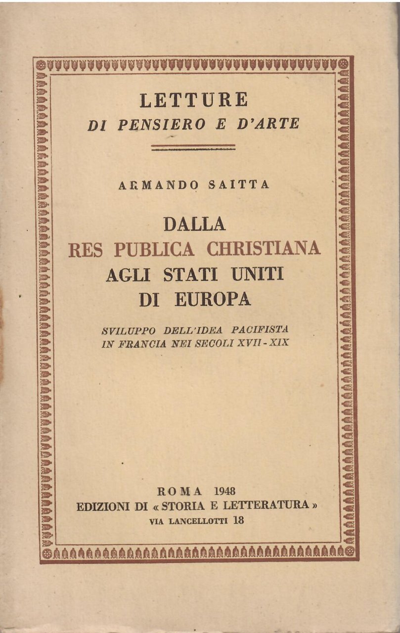DALLA RES PUBLICA ITALIANA AGLI STATI UNITI D' EUROPA | Immagine principale