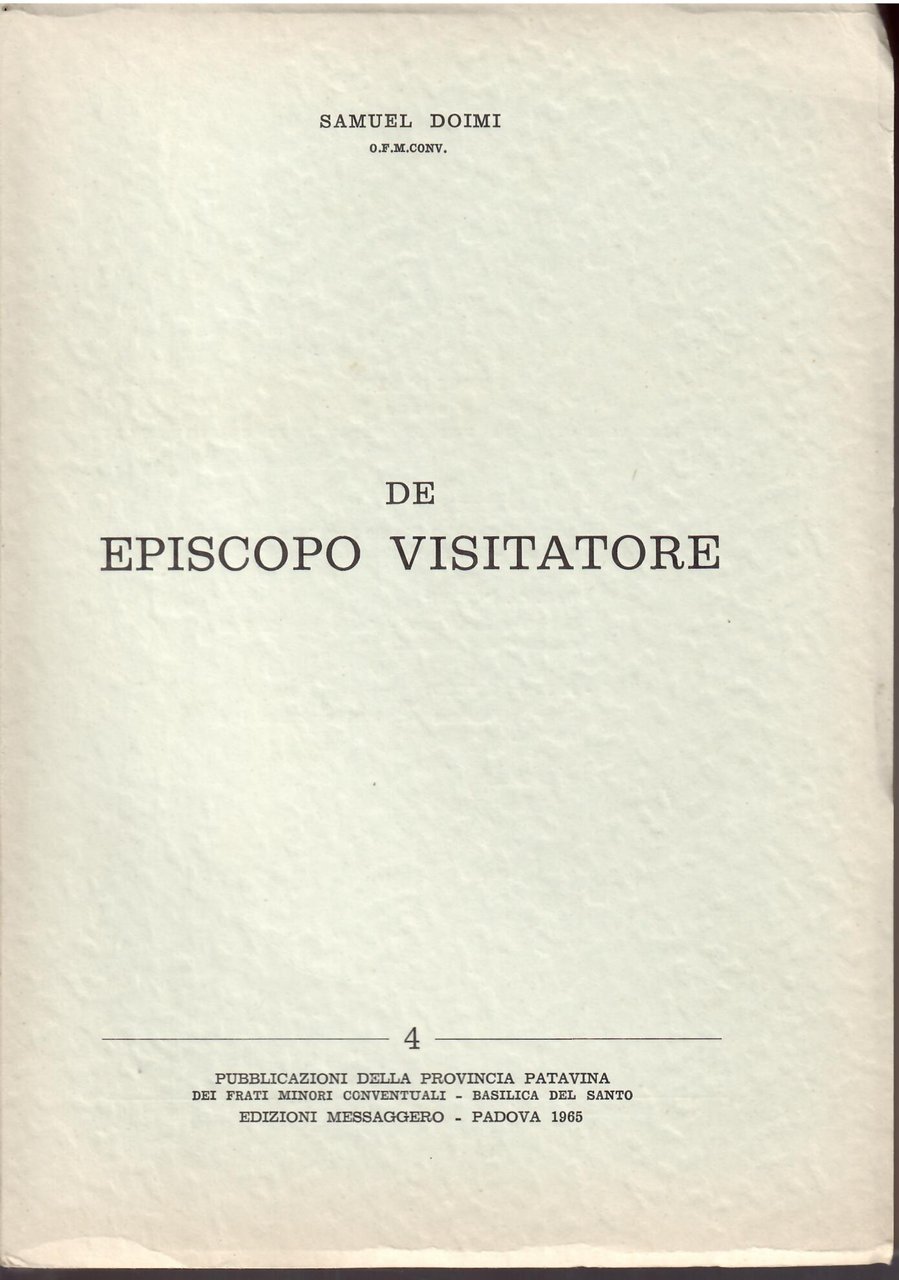 DE EPISCOPO VISITATORE