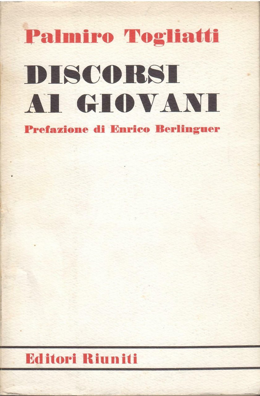 DISCORSI AI GIOVANI