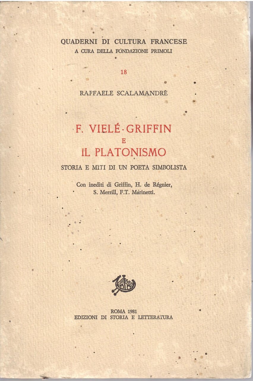 F. VIELE - GRIFFIN E IL PLATONISMO | Immagine principale