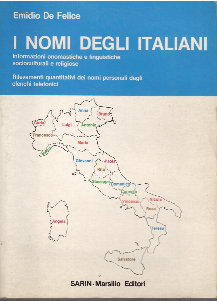 I NOMI DEGLI ITALIANI