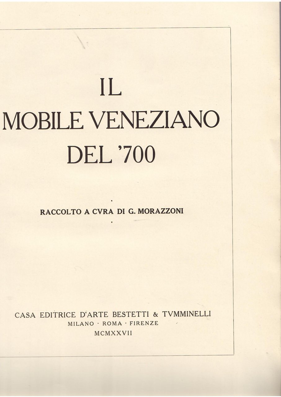 IL MOBILE VENEZIANO DEL '700