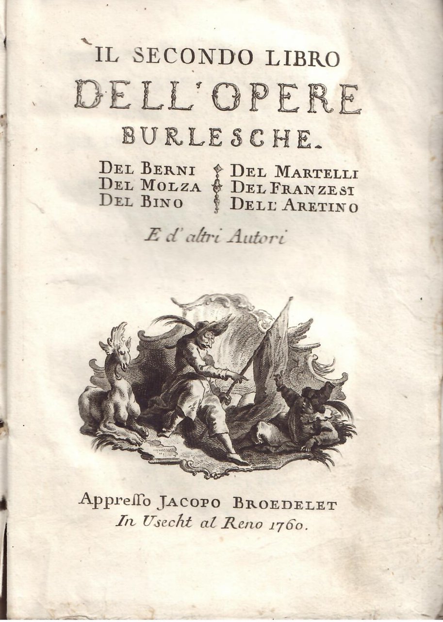 IL SECONDO LIBRO DELL'OPERE BURLESCHE