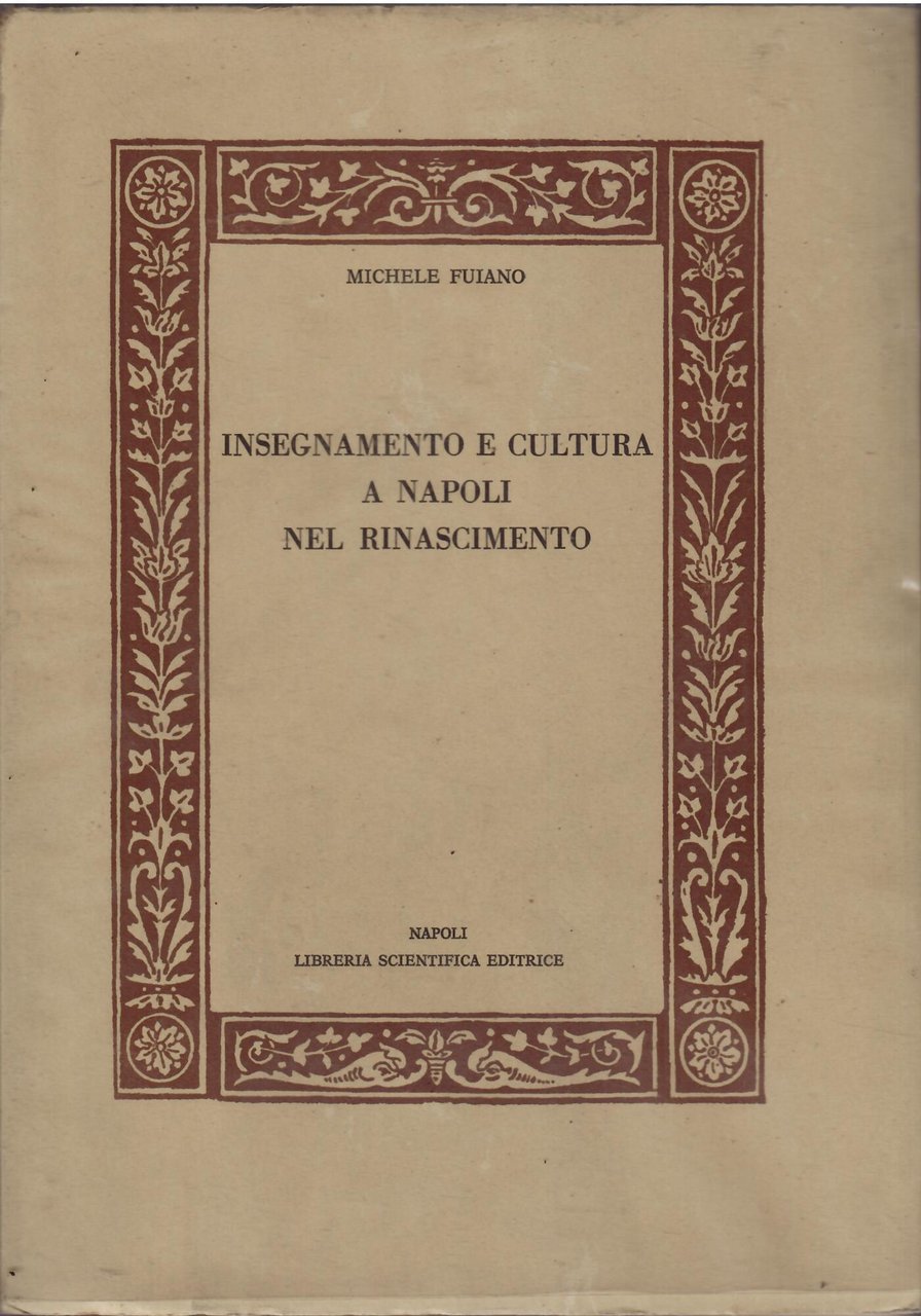 INSEGNAMENTO E CULTURA A NAPOLI NEL RINASCIMENTO | Immagine principale