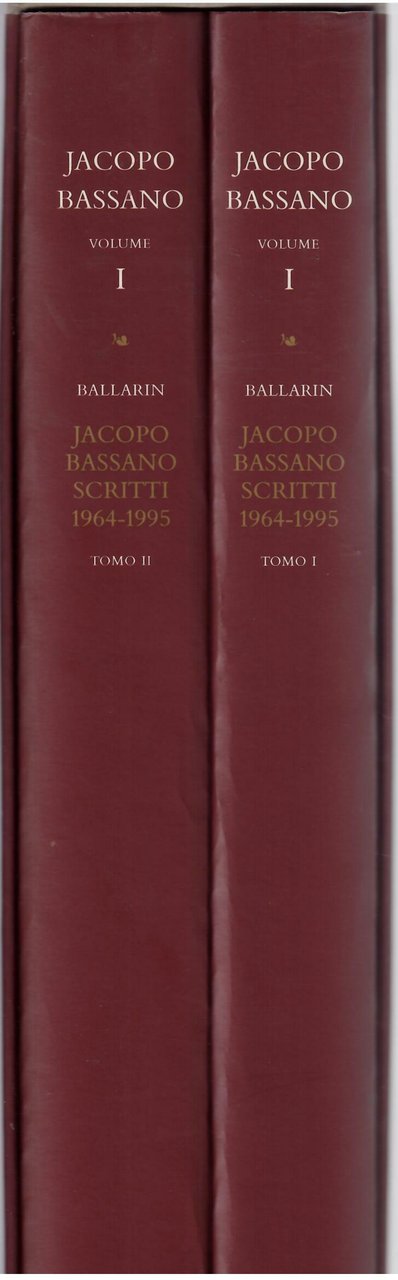 JACOPO BASSANO - SCRITTI 1964 - 1995 - DUE VOLUMI | Immagine principale