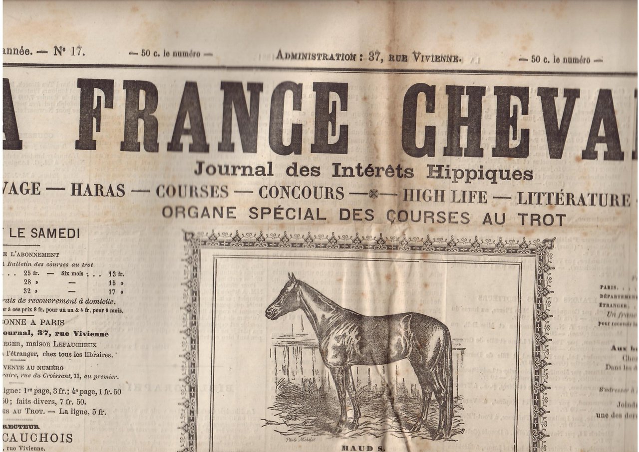 LA FRANCE CHEVALINE - ANNO 1881