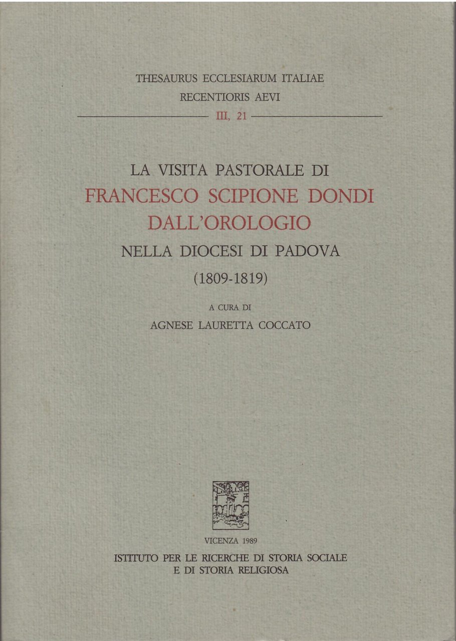 LA VISITA PASTORALE DI FRANCESCO SCIPIONE DONDI DALL'OROLOGIO NELLA DIOCESI …