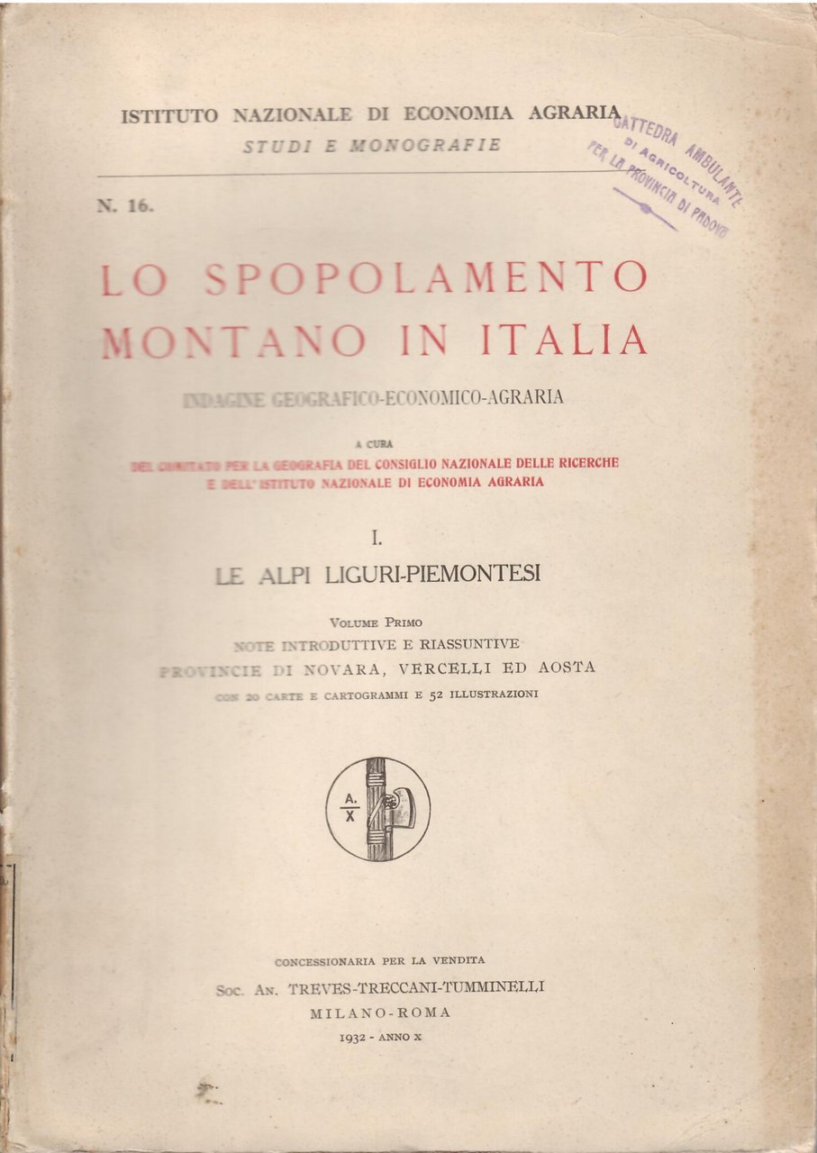 LO SPOPOLAMENTO MONTANO IN ITALIA - LE ALPI LIGURI - …