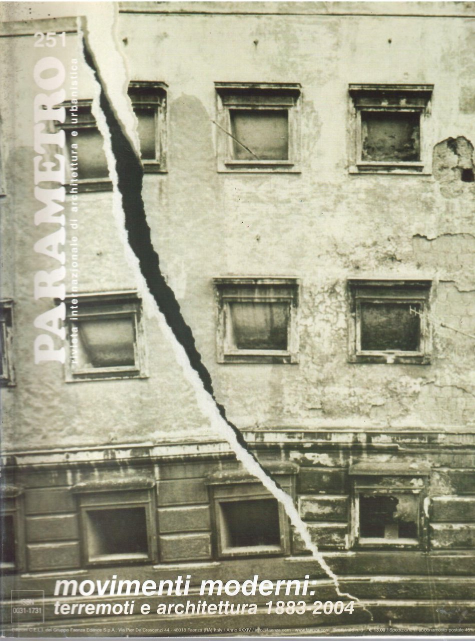 MOVIMENTI MODERNI - TERREMOTI E ARCHITETTURA - 1883 - 2004