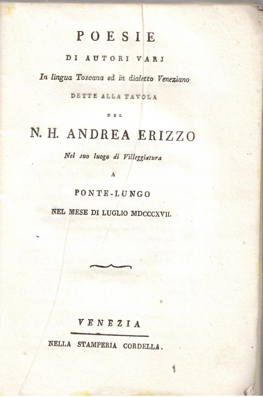 POESIE DI AUTORI VARI IN LINGUA TOSCANA ED IN DIALETTO … | Immagine principale
