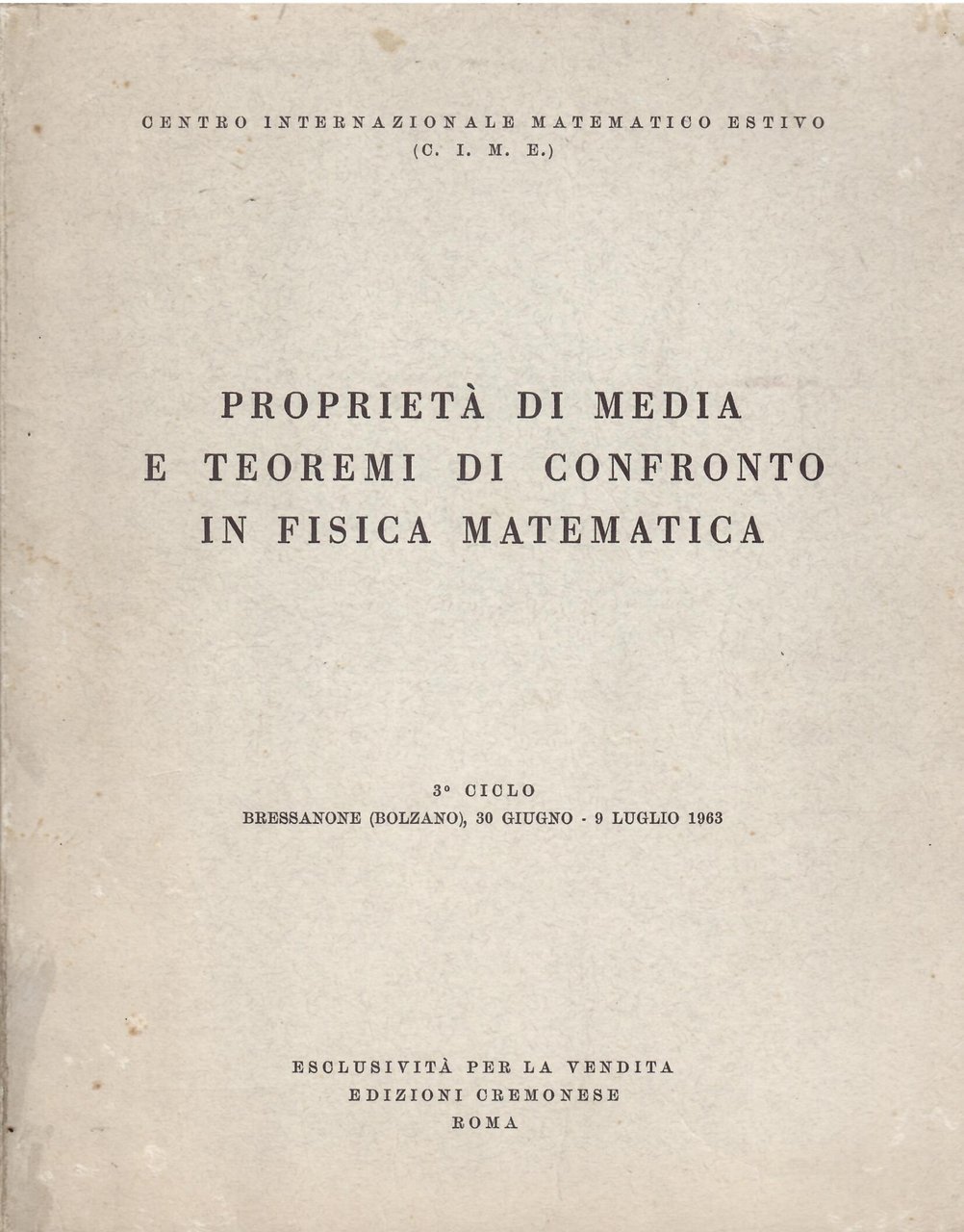 PROPRIETA DI MEDIA E TEOREMI DI CONFRONTO IN FISICA MATEMATICA | Immagine principale