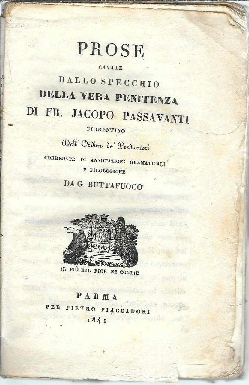 PROSE CAVATE DALLO SPECCHIO DELLA VERA PENITENZA DI FR. JACOPO …