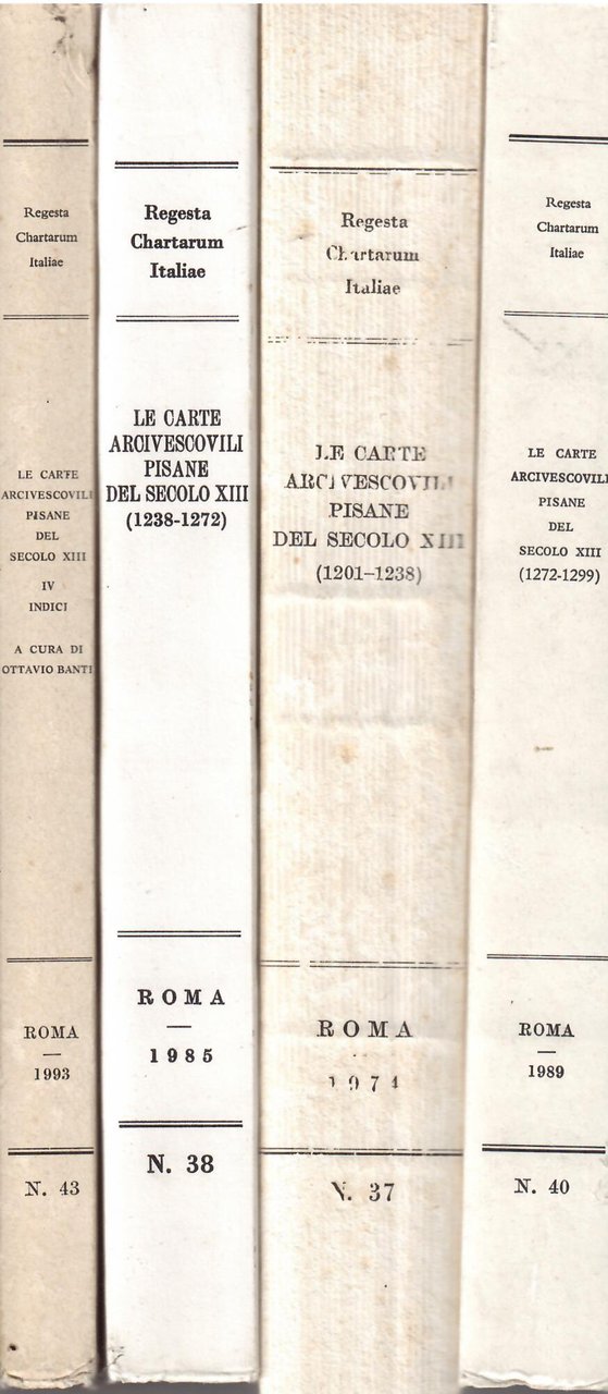 REGESTA CHARTARUM ITALIAE - LE CARTE ARCIVESCOVILI PISANE DEL SECOLO …