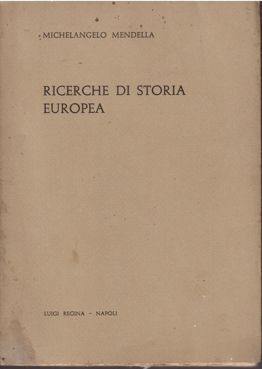 RICERCHE DI STORIA EUROPEA (DAL XVI AL XX SECOLO) | Immagine principale