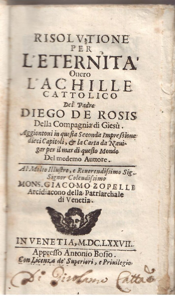 RISOLUZIONE PER L'ETERNITA' OVERO L'ACHILLE CATTOLICO