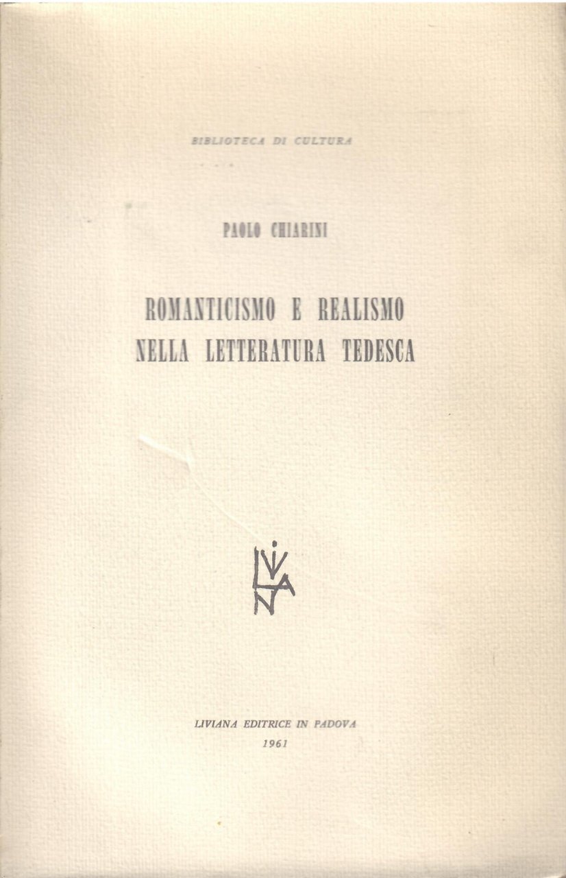 ROMANTICISMO E REALISMO NELLA LETTERATURA TEDESCA