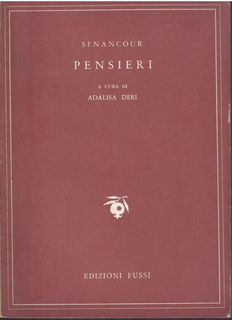 SENANCOUR - PENSIERI
