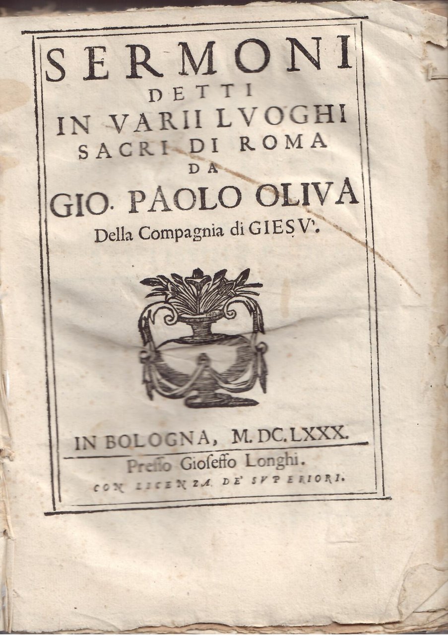 SERMONI DETTI IN VARII LUOGHI SACRI DI ROMA