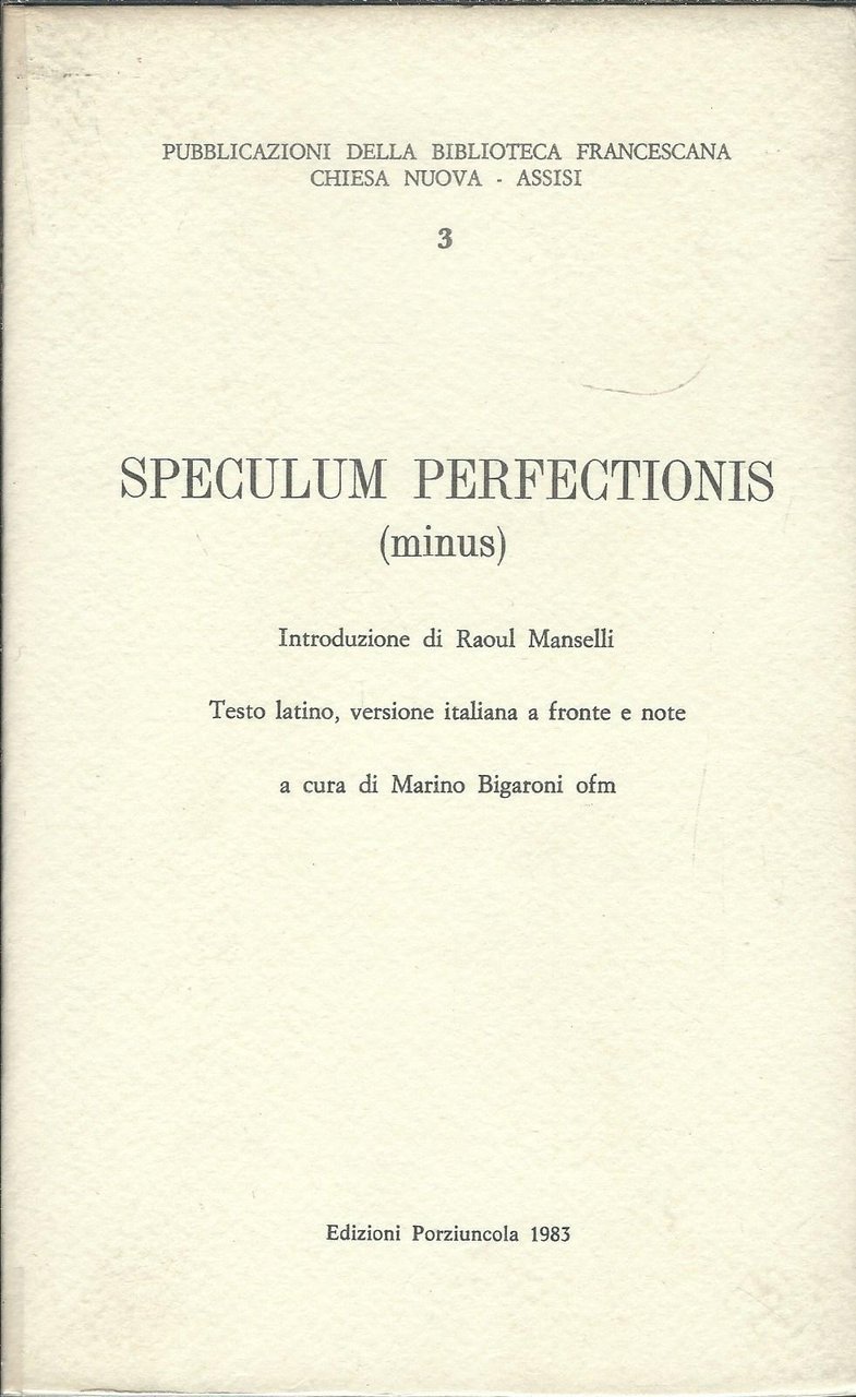 SPECULUM PERFECTIONIS ( MINUS )