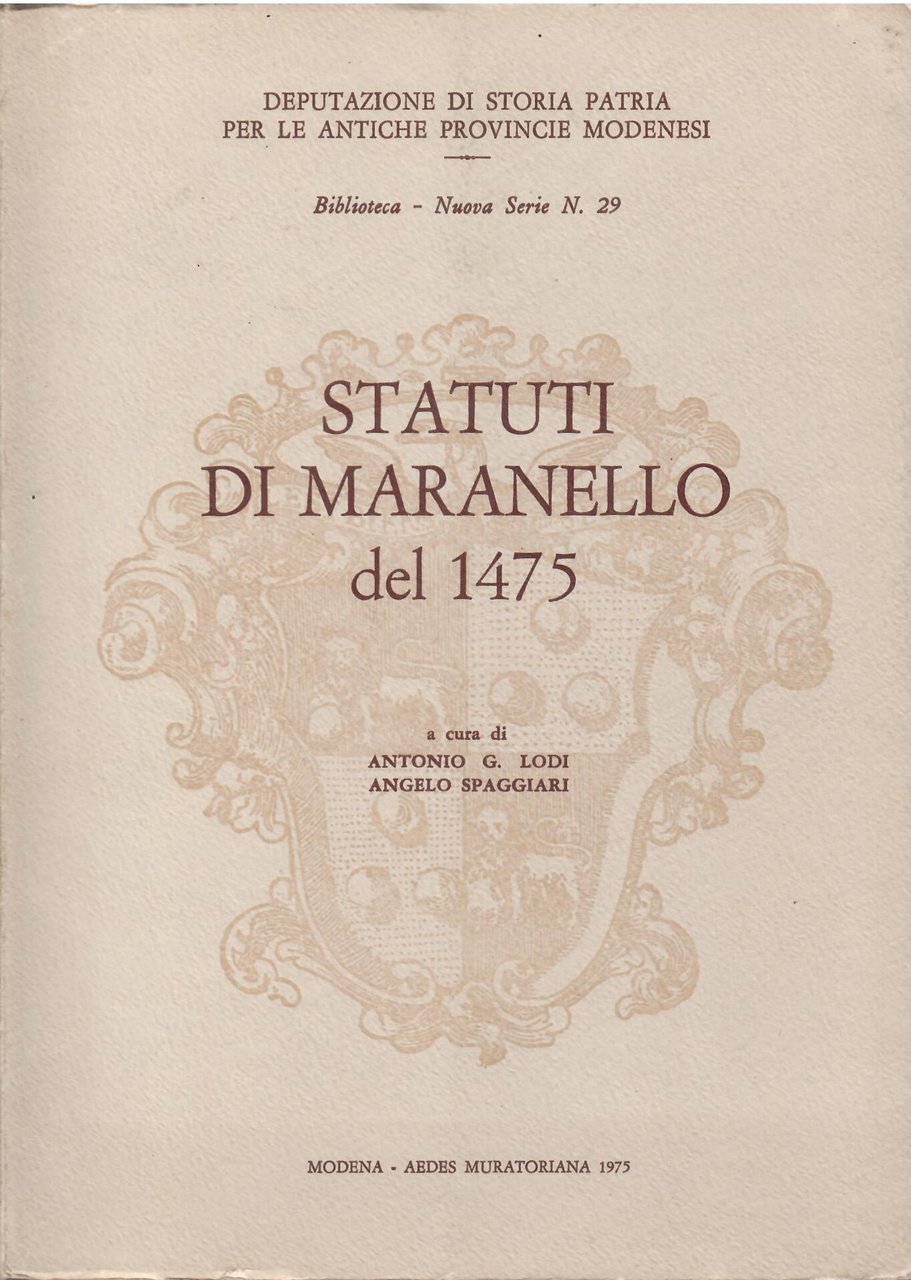 STATUTI DI MARANELLO DEL 1475