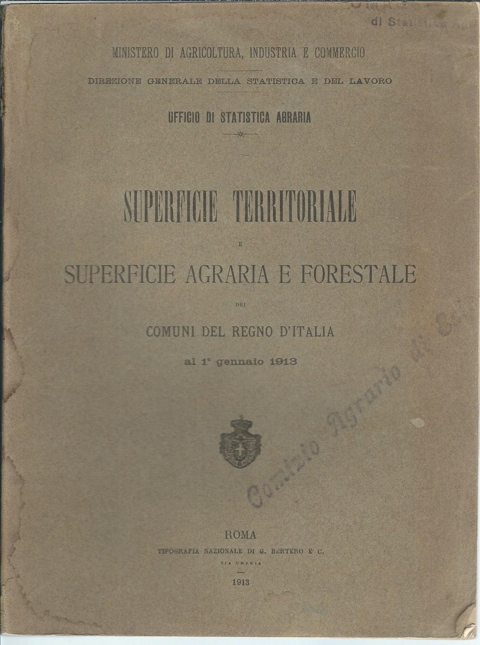 SUPERFICIE TERRITORIALE E SUPERFICIE AGRARIA E FORESTALE DEI COMUNI DEL …