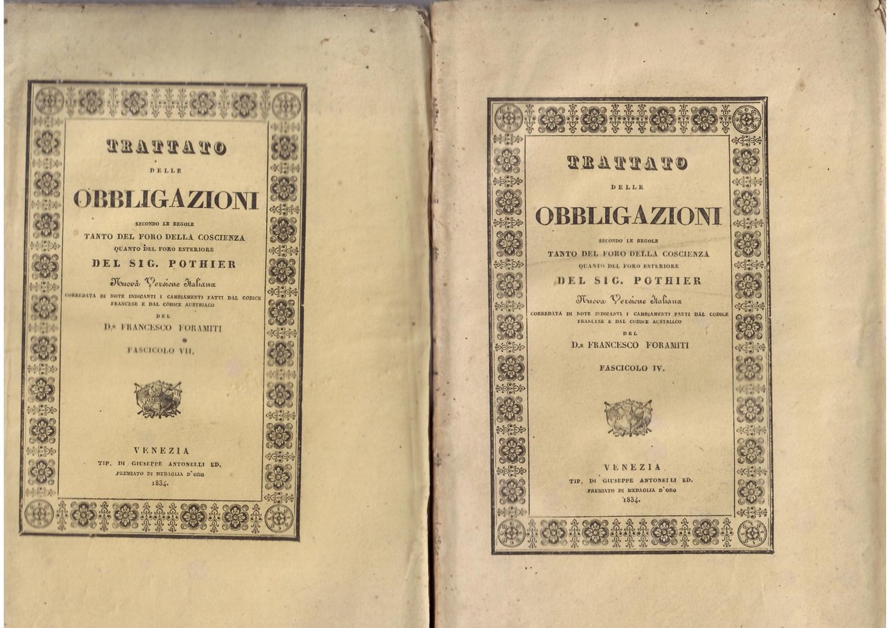 TRATTATO DELLE OBBLIGAZIONI