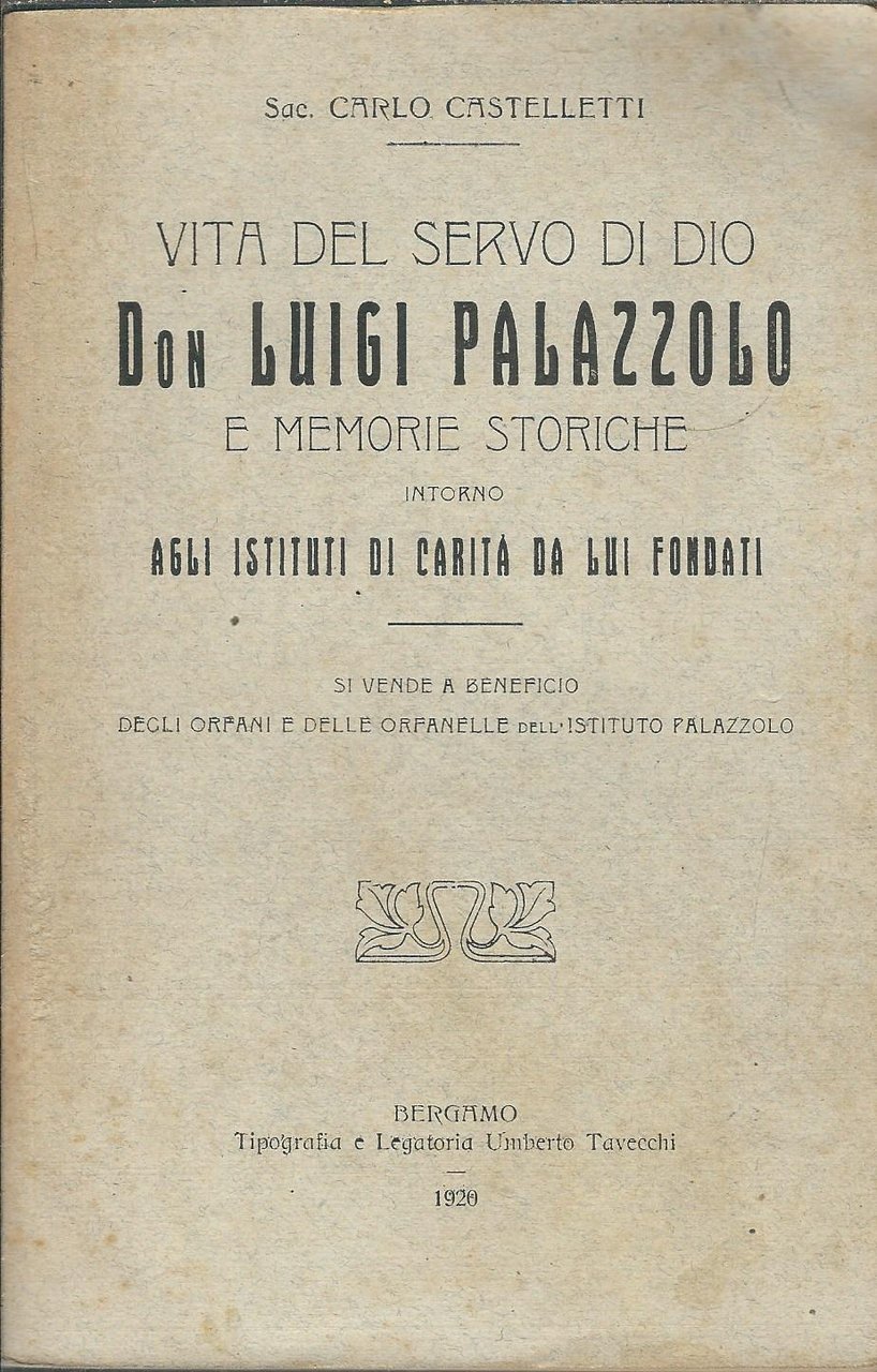 VITA DEL SERVO DI DIO DON LUIGI PALAZZOLO