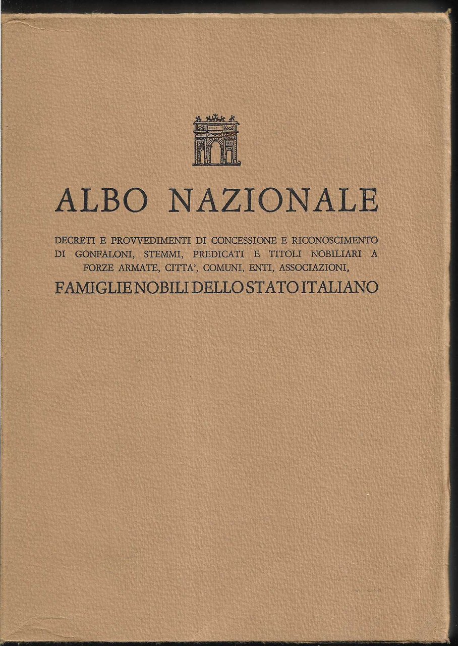 Albo Nazionale Decreti e provvedimenti di concessione e riconoscimento di …