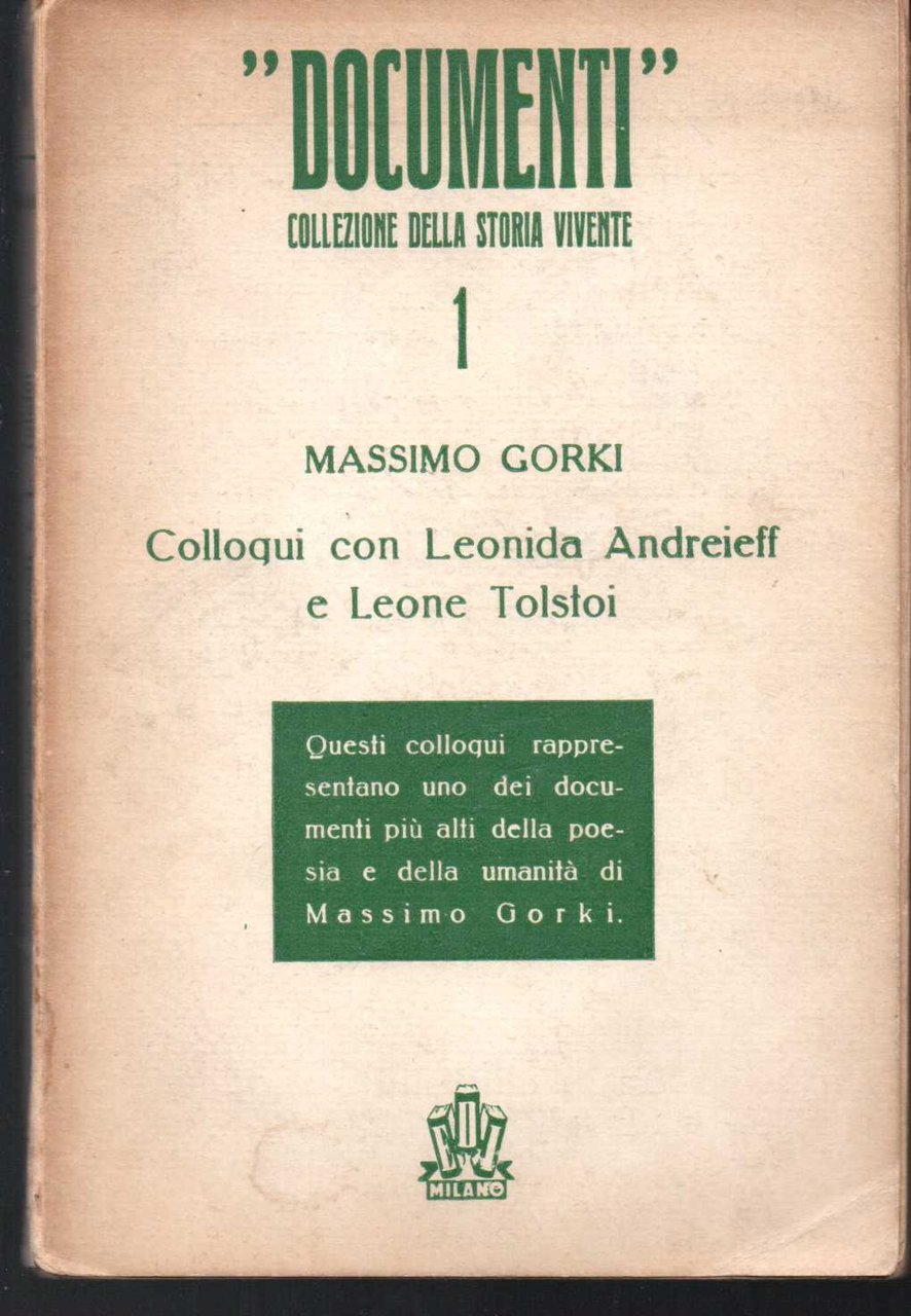 Colloqui con Leonida Andreieff e Leone Tolstoi