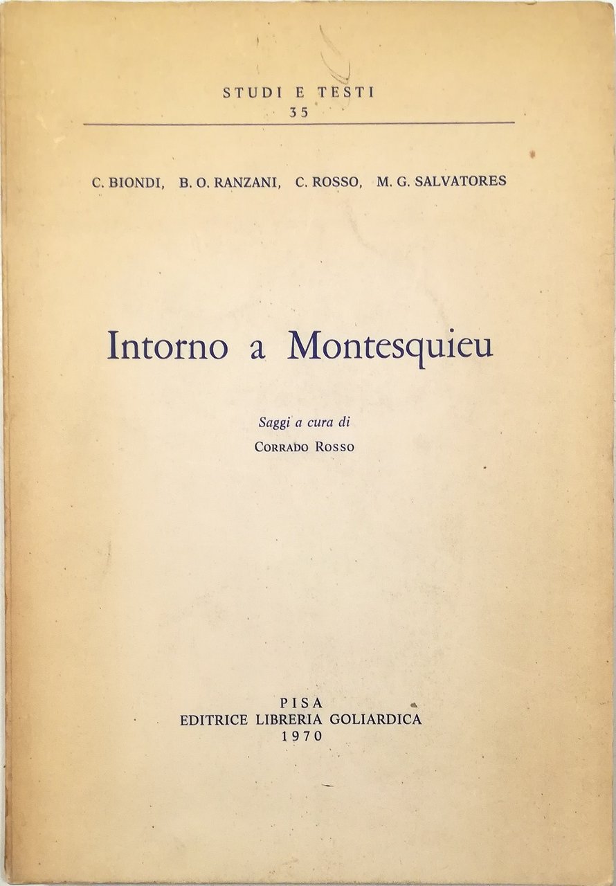 Intorno a Montesquieu