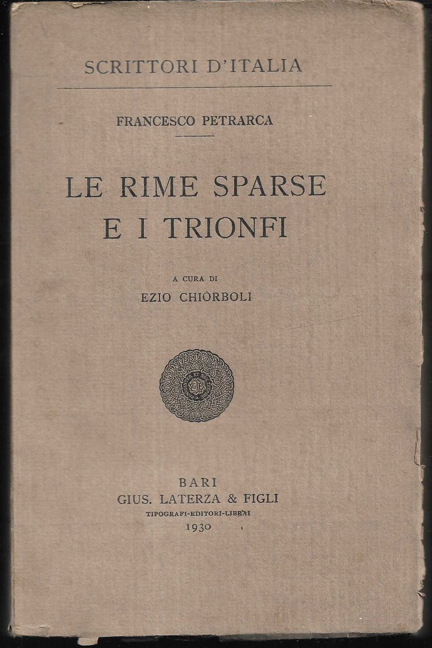 Le Rime sparse e i Trionfi A cura di Ezio …