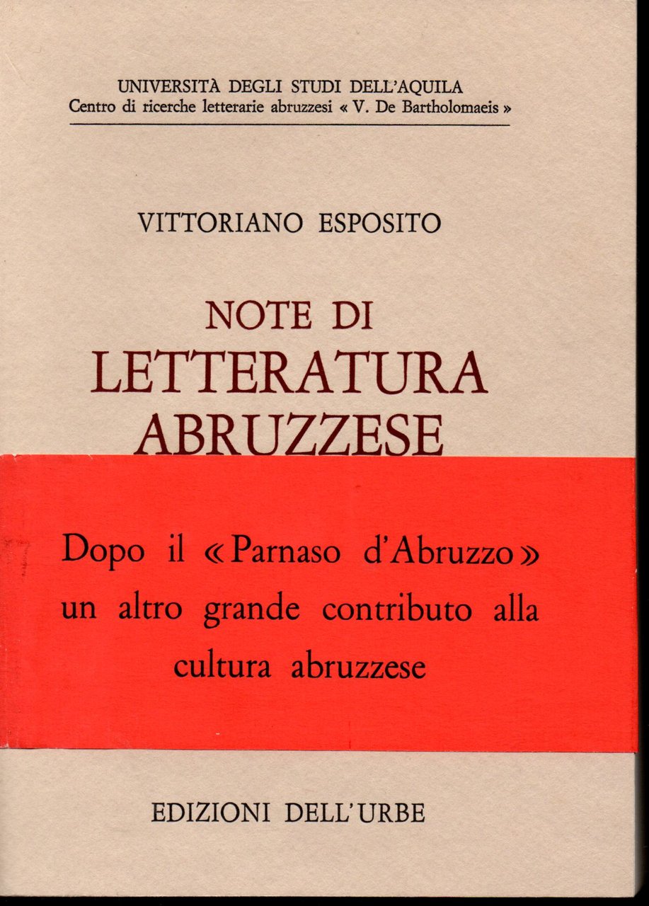 Note di letteratura abruzzese