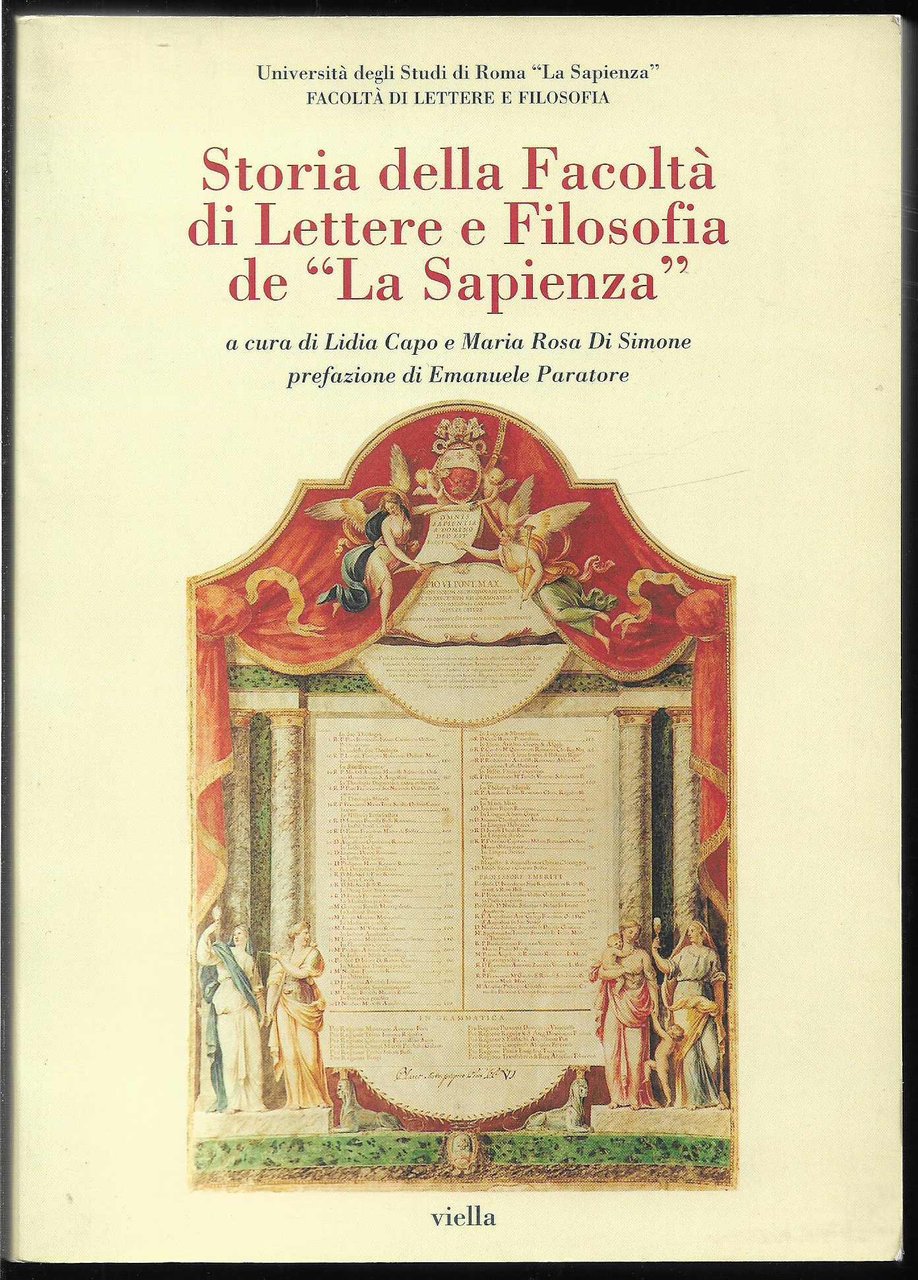 Storia della Facoltà di Lettere e Filosofia de "La Sapienza" …