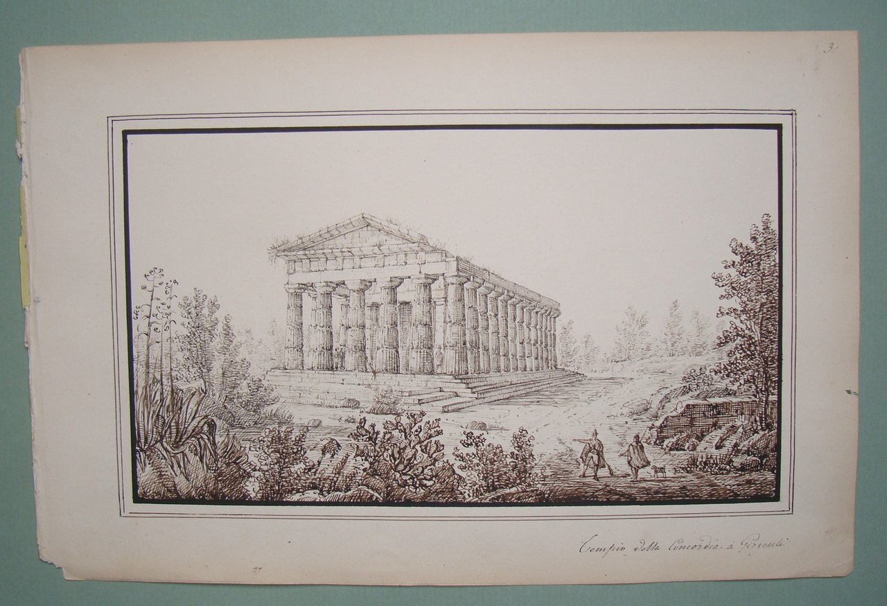 Disegno. Tempio della Concordia a Girgenti.