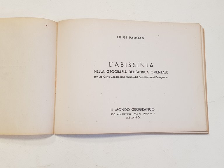 L'Abissinia nella geografia dell'Africa Orientale. Con 26 carte geografiche redatte …